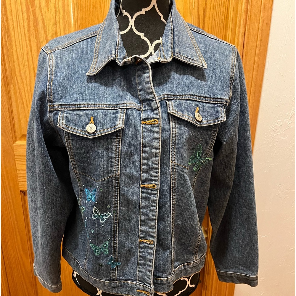 Vintage Y2K Arizona bedazzled jean jacket